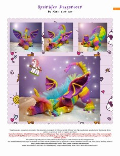 Sprinkles Dragoncorn crochet pattern