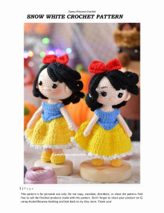 Sunny Princess Crochet SNOW WHITE CROCHET PATTERN