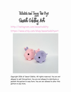 Tallulah and Tiggy the Pigs crochet pattern