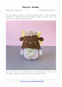 Taurus Gnome crochet pattern