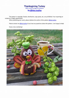 Thanksgiving Turkey FREE crochet amigurumi pattern