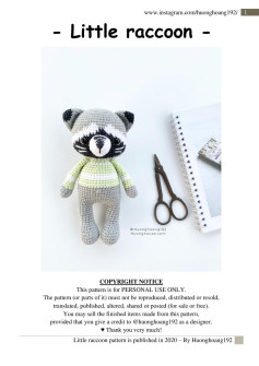 the Little raccoon crochet pattern