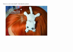 there is a cat on my head? hairclip free pattern