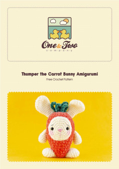 thumper the carot bunny amigurumi