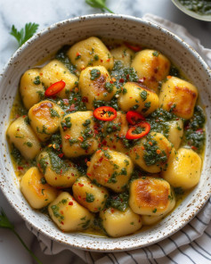 Vegan Green Pesto Gnocchi🍝