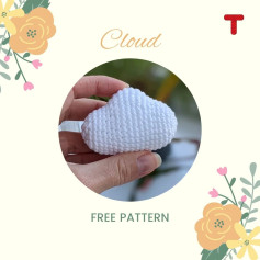 Waiting for the sunny days ☺️ make this cute cloud with our free pattern ☁️