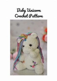 white Baby Unicorn Crochet Pattern