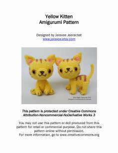 Yellow Kitten Amigurumi Pattern