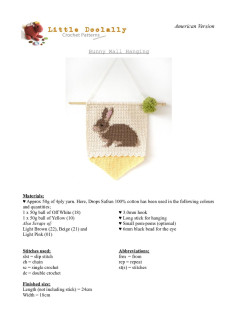 American Version Bunny Wall Hanging