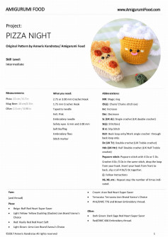 AMIGURUMI FOOD PIZZA NIGHT