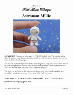 Astronaut millie crochet pattern