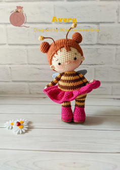 Avery doll bee crochet pattern