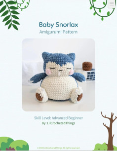 baby snorlax POKEMON amigurumi pattern