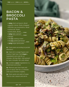 BACON & BROCCOLI PASTA