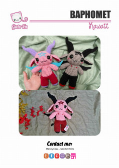 BAPHOMET Kawaii crochet pattern