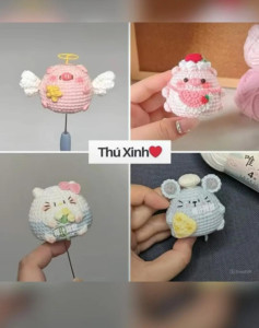 bé heo thiên thần, hello kitty ú nú, bé heo bánh kem, chuột đầu bếp ú nú.