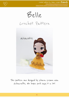 Belle doll Crochet Pattern