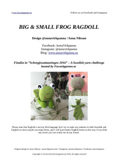 BIG & SMALL FROG RAGDOLL crochet pattern