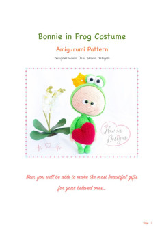 Bonnie in Frog Costume Amigurumi Pattern