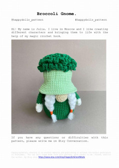 Broccoli Gnome crochet pattern