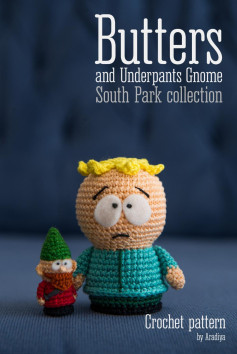 Butters and Underpants Gnome South Park collection Crochet pattern