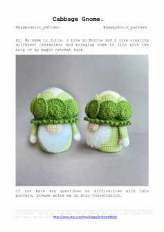 Cabbage Gnome crochet pattern