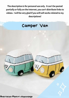 camper van crochet pattern