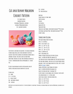 Cat and Bunny Macaron Crochet Pattern