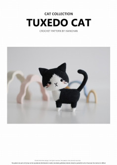 cat collection tuxedo cat crochet pattern