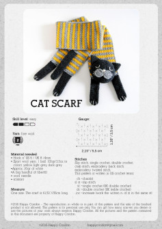 CAT SCARF crochet pattern