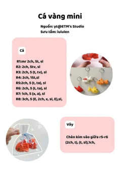 chart móc cá vàng mini, bó hoa mini, chậu cây jellycat, kẹo thú mini, chart sao hello kitty.