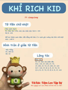 chart móc len khỉ rich kid