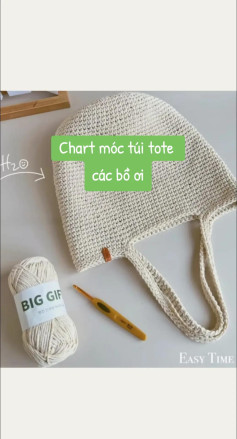 Chart móc len túi tote