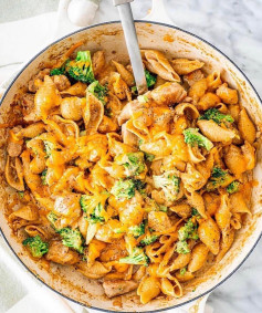 Cheesy Chicken Broccoli Pasta 🍝🥦😋