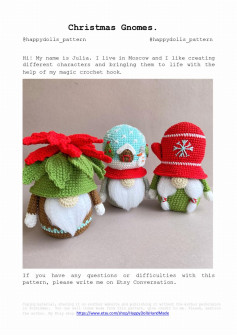 Christmas Gnomes crochet pattern