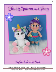 chubby unicorn and fairy crochet pattern