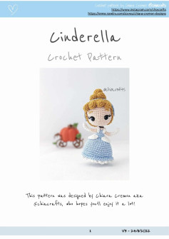 Cinderella amigurumi Crochet Pattern