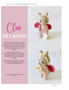 CLEO THE LADY BUG - A BLUE SPARROW HANDMADE CROCHET PATTERN