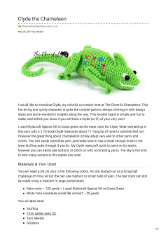 Clyde the Chameleon crochet pattern