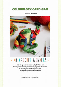 colorblock cardigan crochet pattern frog out fit