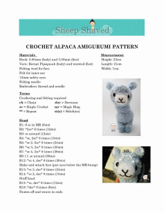 CROCHET ALPACA AMIGURUMI PATTERN