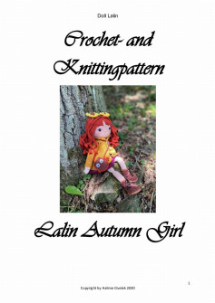 crochet and kinttingpattern lalin autumn girl doll