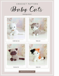 CROCHET PAT TERN Baby Cats (stitting version)