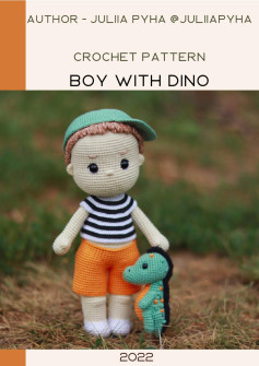 crochet pattern boy with dino