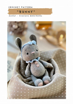 CROCHET PATTERN BUNNY gray bunny