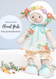 crochet pattern floral girls polushkabunny