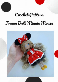 Crochet Pattern Frame Doll Minnie Mouse