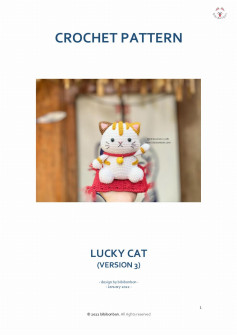 CROCHET PATTERN LUCKY CAT (VERSION 3)