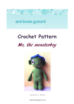 Crochet Pattern Mo, the monster boy