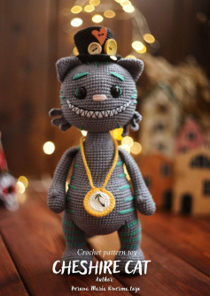 crochet pattern toy cheshire cat